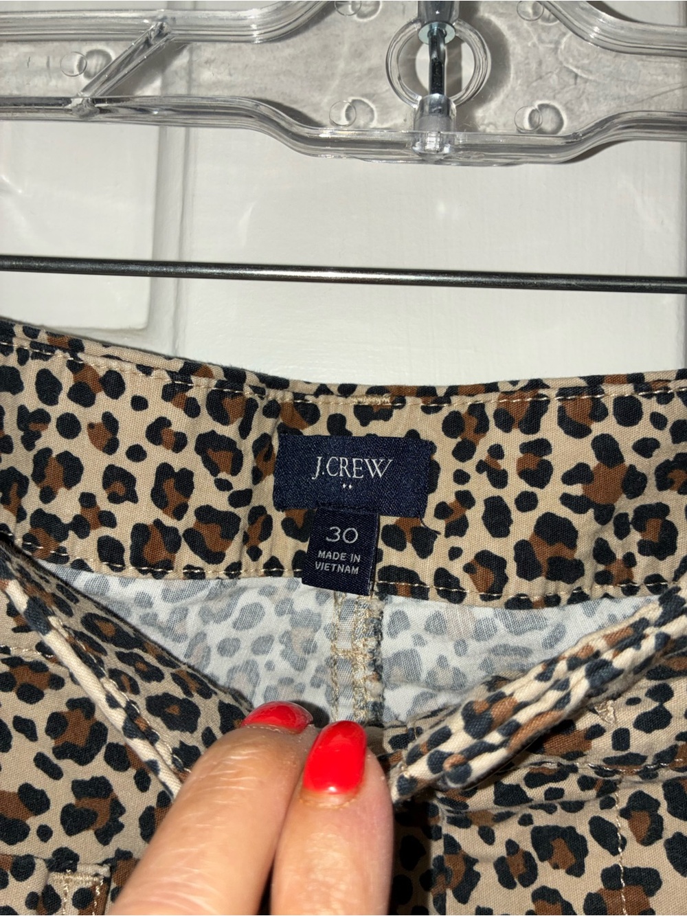 J Crew Pants Leopard Linen Blend Lizzie High Rise Wide Leg Sz 30 - Picture 2 of 9